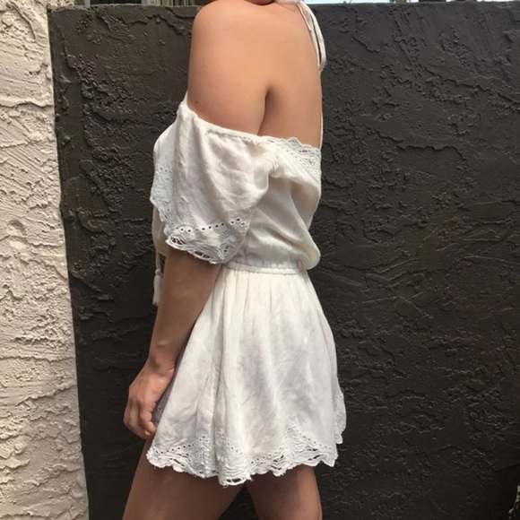 Free People Romance Off-The-Shoulder Romper - Picture 5 of 8